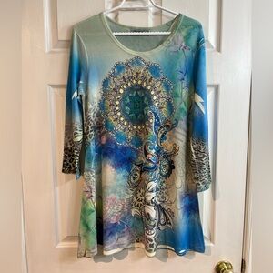 Linea Domani gorgeous detailed tunic. Size M.